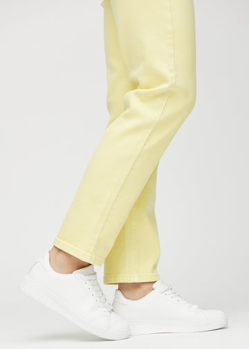 The ankles of a model, so you can see how loose the jeans fit.