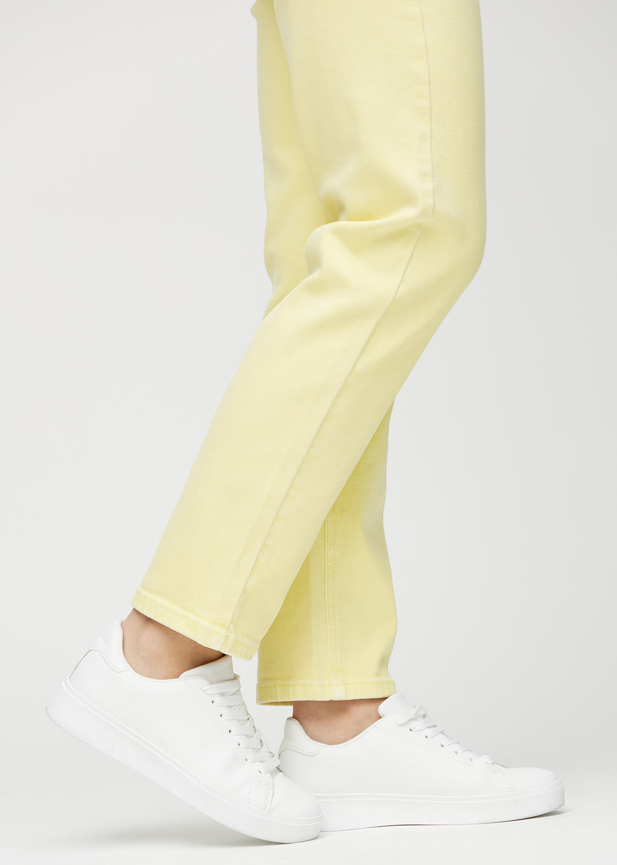 The ankles of a model, so you can see how loose the jeans fit.